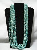 One Of The Best Vintage Native American Navajo Turquoise Heishi Squawtie Necklace Old-Nativo Arts