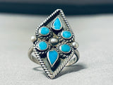 Important Vintage Native American Zuni Turquoise Sterling Silver Ring-Nativo Arts