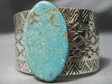 Vivid Spiderweb Turquoise Navajo Sterling Silver Native American Bracelet-Nativo Arts