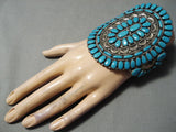 Unforgettable Vintage Native American Navajo Turquoise Sterling Silver Bracelet Old-Nativo Arts