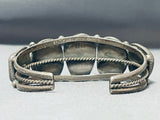Astonishing Vintage Native American Navajo Morenci Turquoise Sterling Silver Bracelet Signed-Nativo Arts