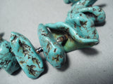 Impressive Vintage Santo Domingo Royston Turquoise Necklace Native American-Nativo Arts