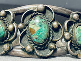 Royston Turquoise Plus Flowers Equal Incredible Vintage Native American Navajo Bracelet-Nativo Arts