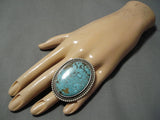 Important Navajo Ricky Martinez Spiderweb Turquoise Native American Ring-Nativo Arts