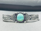 Detailed Native American Navajo Royston Turquoise Sterling Silver Bracelet-Nativo Arts