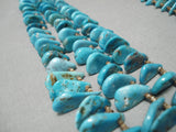 Exceptional Vintage Navajo Turquoise Teardrop Native American Necklace-Nativo Arts