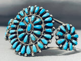 Unforgettable Vintage Native American Zuni Turquoise Sterling Silver Bracelet-Nativo Arts