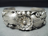 Mort Johnson Signed Navajo Native American Sterling Silver Bracelet-Nativo Arts