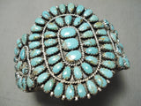 Authentic Vintage Native American Navajo Larry Moses Begay Turquoise Sterling Silver Bracelet-Nativo Arts