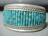 Master Heishi Important Native American Navajo Turquoise Sterling Silver Bracelet-Nativo Arts