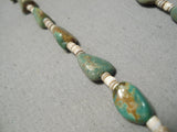 Native American Wonderful Vintage Santo Domingo Royston Turquoise Sterling Silver Necklace-Nativo Arts