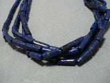 Museum Quality Navajo Tubule Lapis Squaw Native American Necklace-Nativo Arts