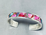 Vibrant Native American Navajo Spiny Oyster & Turquoise Sterling Silver Bracelet-Nativo Arts