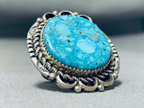 Important Tso Family Vintage Native American Navajo Webbed Turquoise Sterling Silver Ring-Nativo Arts