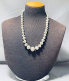 Fantastic Vintage Native American Navajo Sterling Silver Bead Necklace-Nativo Arts