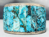 The Best Ever Blue Diamond Turquoise Vintage Native American Navajo Sterling Silver Bacelet-Nativo Arts