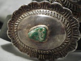 Best Vintage Native American Navajo Hand Tooled Sterling Silver Turquoise Hat Concho Belt-Nativo Arts