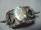 Crazy Scorpion Native American #8 Turquoise Sterling Silver Bracelet Cuff-Nativo Arts