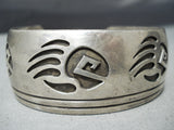 Ross Scott Navajo Sterling Silver Tracks Bracelet Native American-Nativo Arts