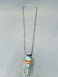 Fabulous Native American Navajo Turquoise Sterling Silver Necklace-Nativo Arts