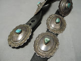 Best Vintage Native American Navajo Hand Tooled Sterling Silver Turquoise Hat Concho Belt-Nativo Arts