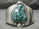 Quality Vintage Native American Navajo Carico Lake Turquoise Sterling Silver Bracelet-Nativo Arts