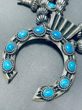 One Of The Best Native American Navajo Turquoise Sterling Silver Hogan Squash Blossom Necklace-Nativo Arts