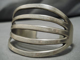 Marvelous Vintage Navajo Native American Sterling Silver Bracelet Cuff Old-Nativo Arts