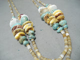 Tremendous Santo Domingo Native American Turquoise Spiny Oyster Necklace-Nativo Arts