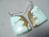 Fabulous Navajo Native American 8 Turquoise Sterling Silver Earrings-Nativo Arts