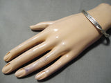 Important Sunny Reeves Vintage Native American Navajo Sterling Silver Twist Bracelet-Nativo Arts