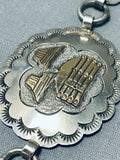Monumental Vintage Native American Navajo Sterling Silver Gold Filled Concho Belt-Nativo Arts