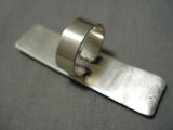 Fabulous Vintage Zuni Native American Sterling Silver Needle Turquoise Ring-Nativo Arts