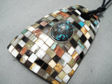 Important Godber Turquoise Zuni Inlay Native American Necklace-Nativo Arts