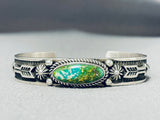 Important Al Jake Native American Navajo Royston Turquoise Sterling Silver Bracelet-Nativo Arts
