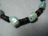 Fantastic Santo Domingo Royston Turquoise Heishi Necklace Native American-Nativo Arts