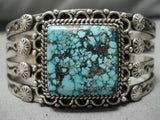 Museum Vintage Native American Navajo Lone Mountain Turquoise Sterling Silver Bracelet Old-Nativo Arts
