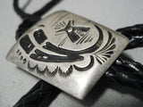 Exceptional Vintage Navajo Sterling Silver Bolo Native American Old-Nativo Arts