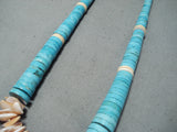 Native American Gorgeous Vintage Santo Domingo Turquoise and Shell Necklace-Nativo Arts