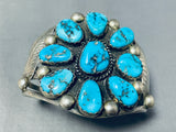 Ashley Signed Vintage Native American Navajo Sleeping Beauty Turquoise Sterling Silver Bracelet-Nativo Arts