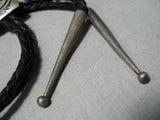 Exceptional Vintage Navajo Sterling Silver Bolo Native American Old-Nativo Arts