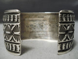 Important Sunny Reeves Silver Genius Sterling Navajo Native American Bracelet-Nativo Arts