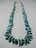 Amazing Vintage Santo Domingo Native American Navajo Turquoise Nugget Sterling Silver Necklace-Nativo Arts