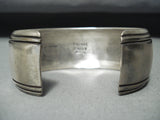 Authentic Vintage Native American Navajo Thomas Singer Lapis Sterling Silver Bracelet-Nativo Arts