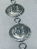 Best Native American Navajo Hand Hammered Sterling Silver Huge Concho Necklace-Nativo Arts
