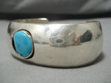 Incredible Vintage Native American Navajo Bisbee Turquoise Sterling Silver Bracelet Old-Nativo Arts