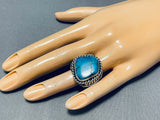 Astounding Vintage Native American Navajo Kingman Turquoise Sterling Silver Ring-Nativo Arts