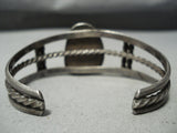 Rare Vintage Native American Navajo Dry Creek Turquoise Sterling Silver Bracelet Old-Nativo Arts