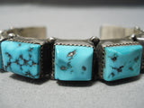 Superior Vintage Native American Navajo Segment Turquoise Sterling Silver Bracelet Old-Nativo Arts