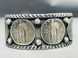 Heavy Coin Native American Sterling Silver Bracelet Cuff-Nativo Arts